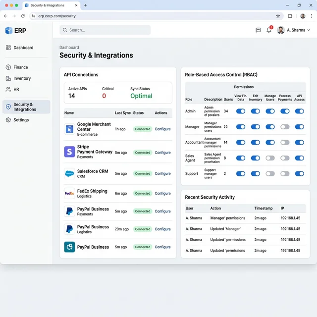 Odoo 19 Security and Integrations